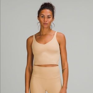 lulu align tank, tan/yellow